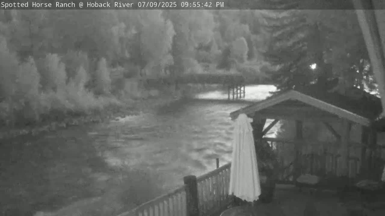 Hoback River View from Spotted Horse Ranch Live Cam - Hoback, Teton, Wyoming, USA