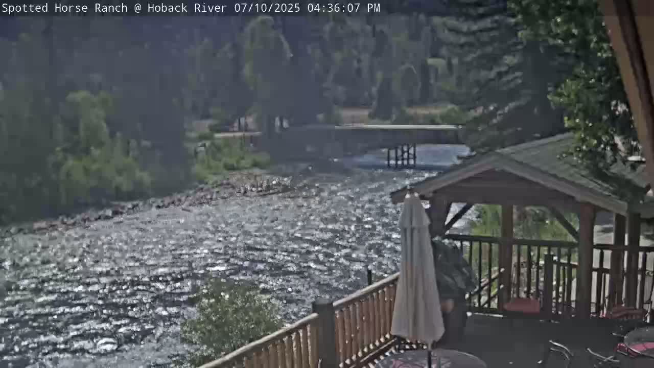 Hoback River View from Spotted Horse Ranch Live Cam - Hoback, Teton, Wyoming, USA
