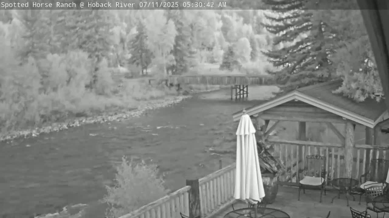 Hoback River View from Spotted Horse Ranch Live Cam - Hoback, Teton, Wyoming, USA