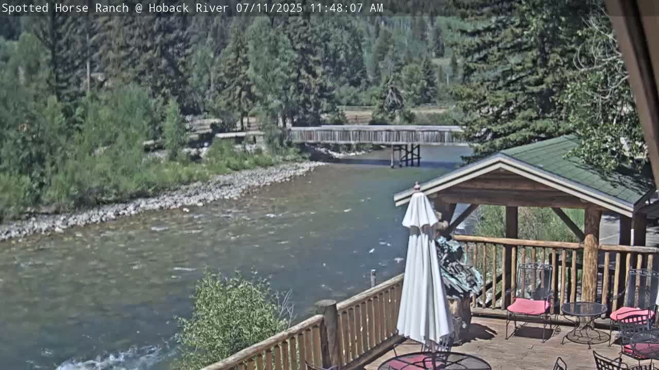Hoback River View from Spotted Horse Ranch Live Cam - Hoback, Teton, Wyoming, USA