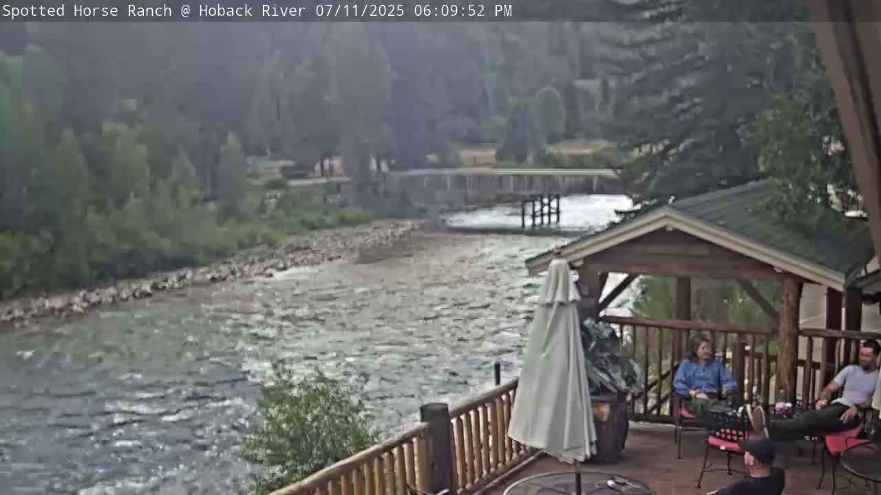 Hoback River View from Spotted Horse Ranch Live Cam - Hoback, Teton, Wyoming, USA
