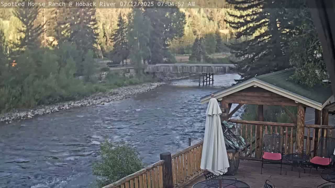 Hoback River View from Spotted Horse Ranch Live Cam - Hoback, Teton, Wyoming, USA