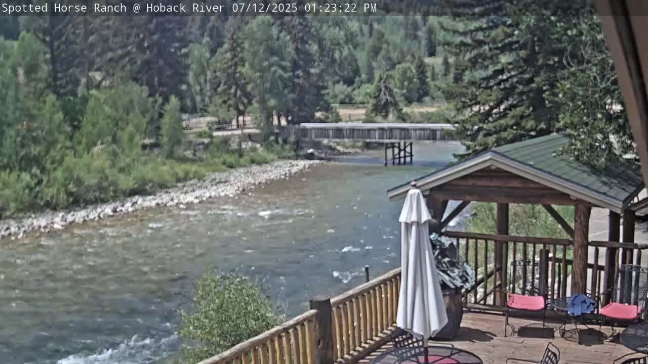 Hoback River View from Spotted Horse Ranch Live Cam - Hoback, Teton, Wyoming, USA