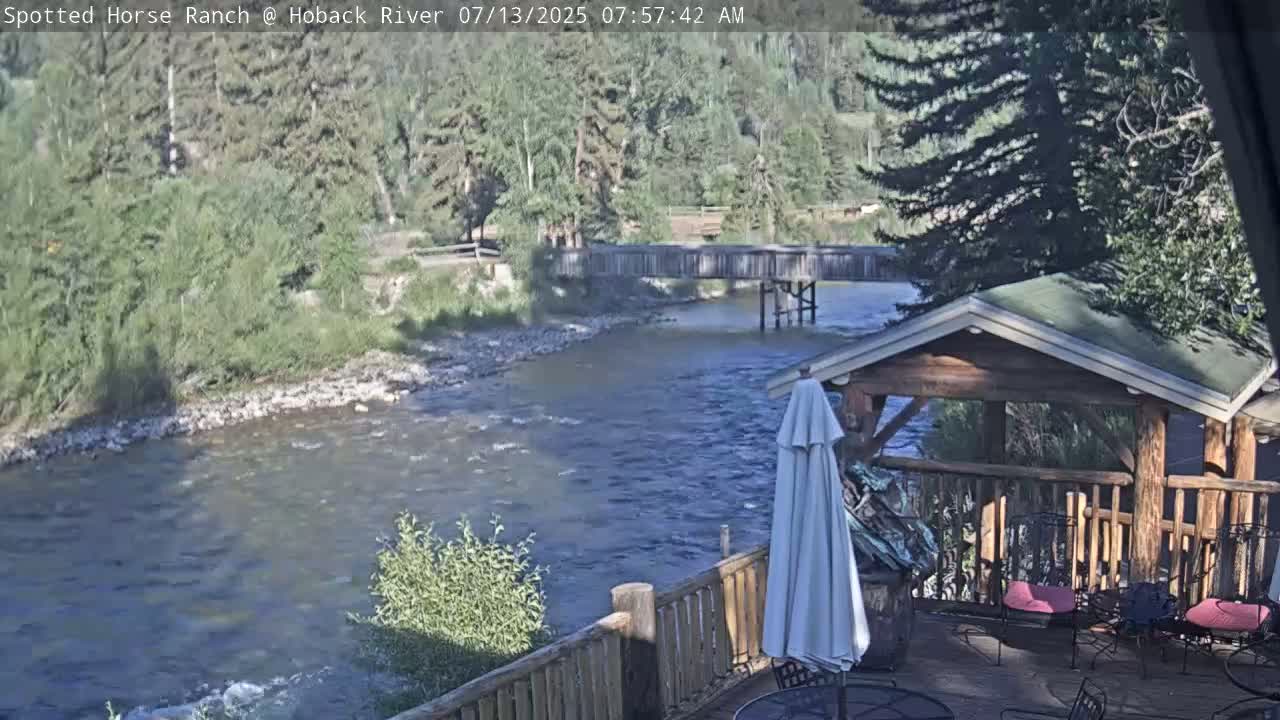 Hoback River View from Spotted Horse Ranch Live Cam - Hoback, Teton, Wyoming, USA