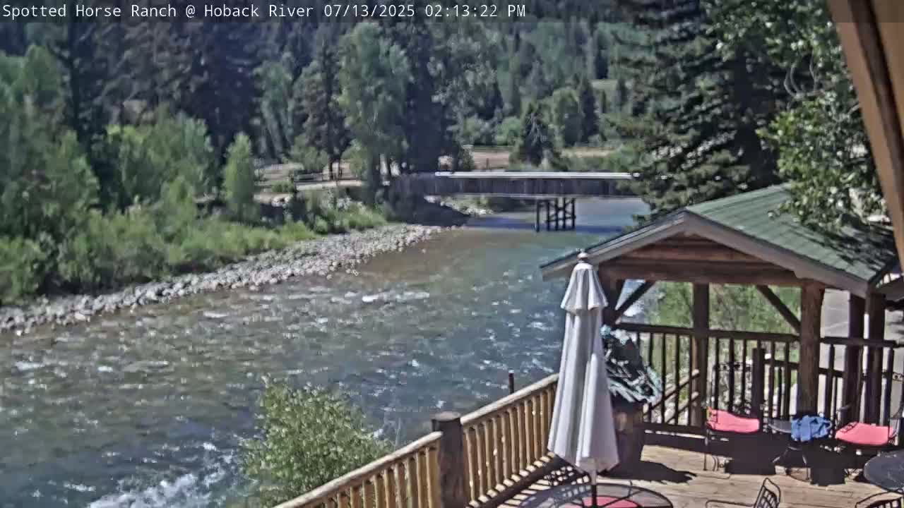Hoback River View from Spotted Horse Ranch Live Cam - Hoback, Teton, Wyoming, USA