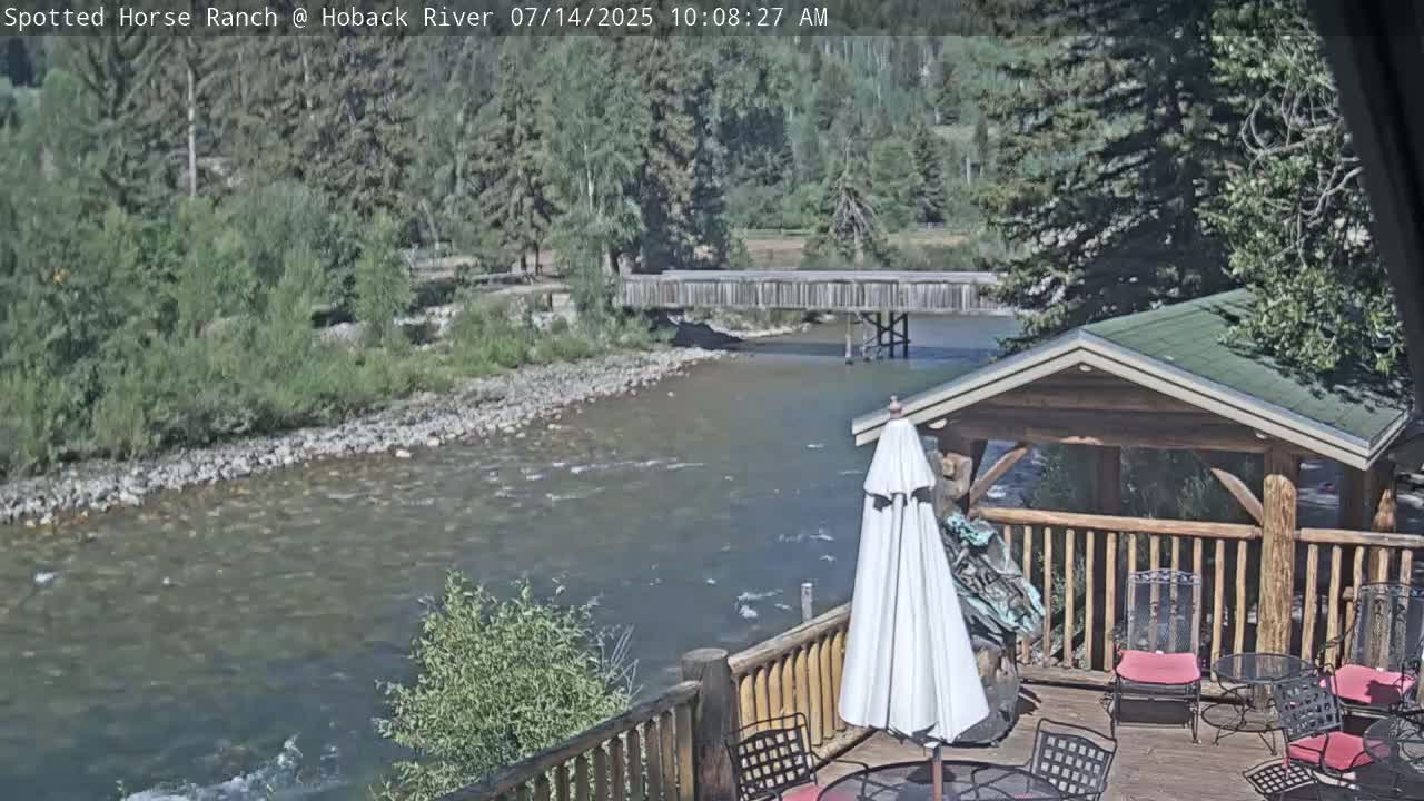 Hoback River View from Spotted Horse Ranch Live Cam - Hoback, Teton, Wyoming, USA