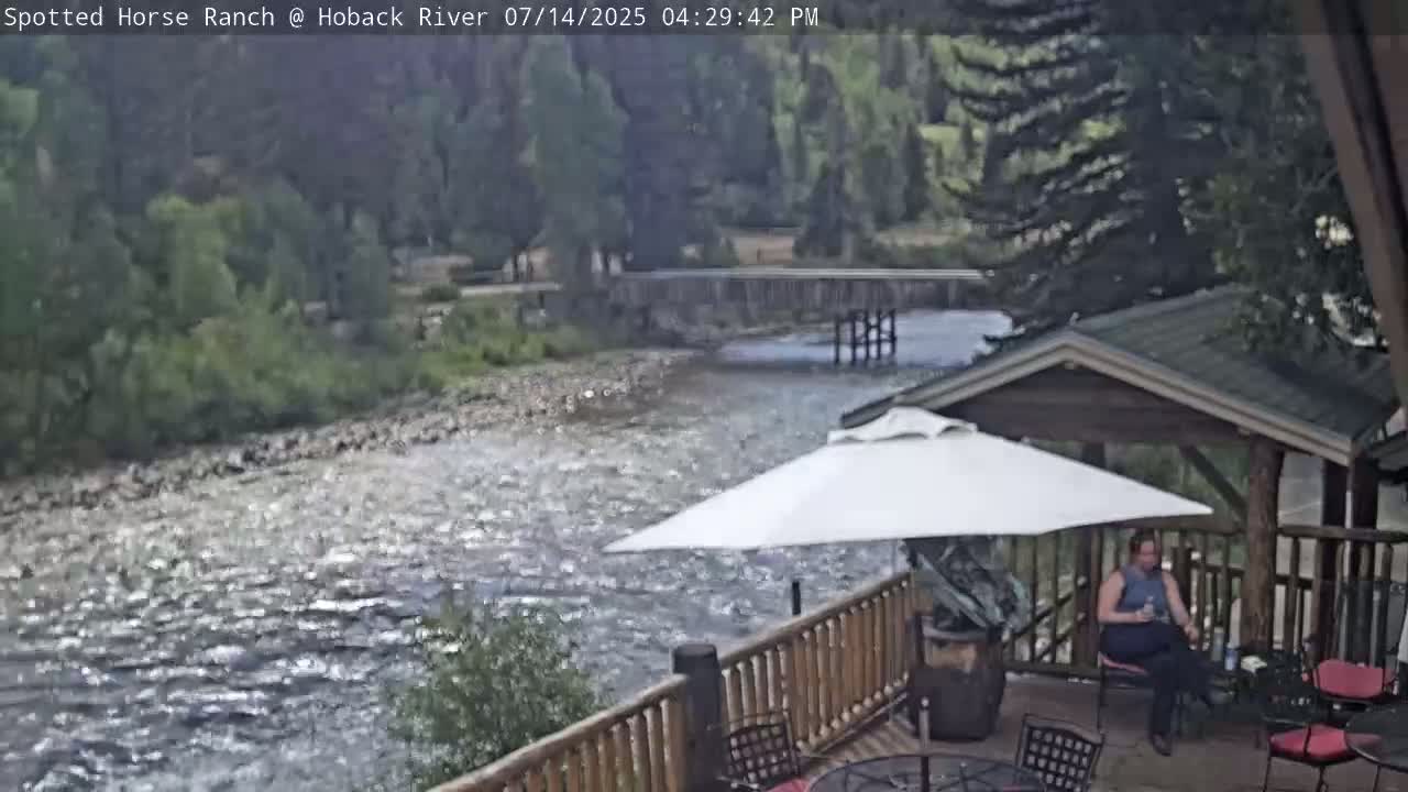 Hoback River View from Spotted Horse Ranch Live Cam - Hoback, Teton, Wyoming, USA