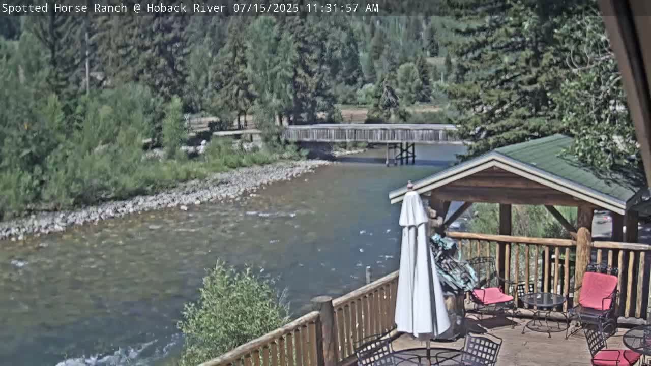 Hoback River View from Spotted Horse Ranch Live Cam - Hoback, Teton, Wyoming, USA