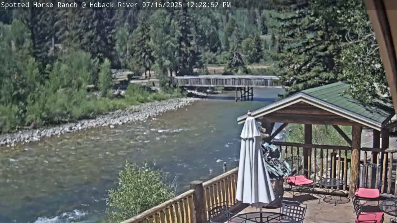 Hoback River View from Spotted Horse Ranch Live Cam - Hoback, Teton, Wyoming, USA