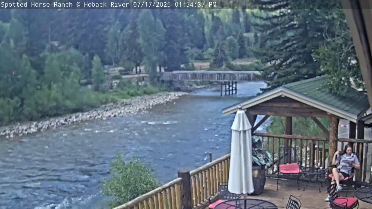 Hoback River View from Spotted Horse Ranch Live Cam - Hoback, Teton, Wyoming, USA