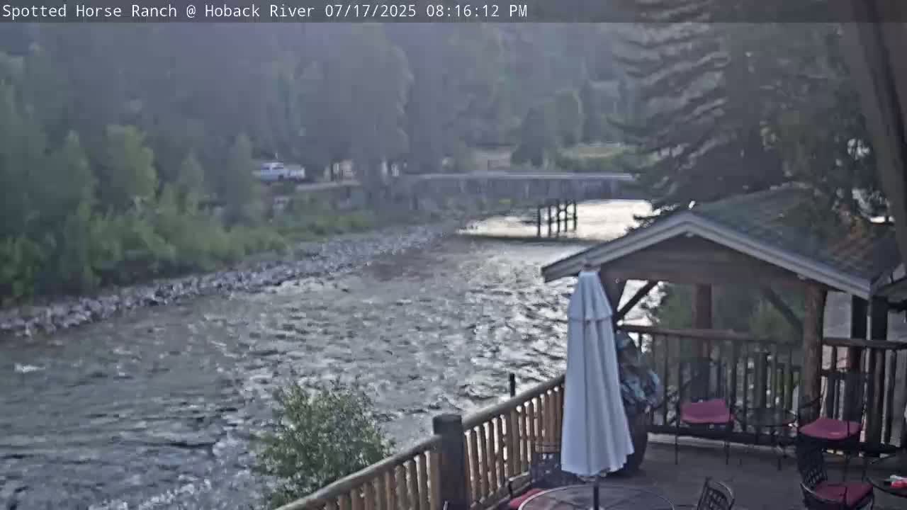 Hoback River View from Spotted Horse Ranch Live Cam - Hoback, Teton, Wyoming, USA