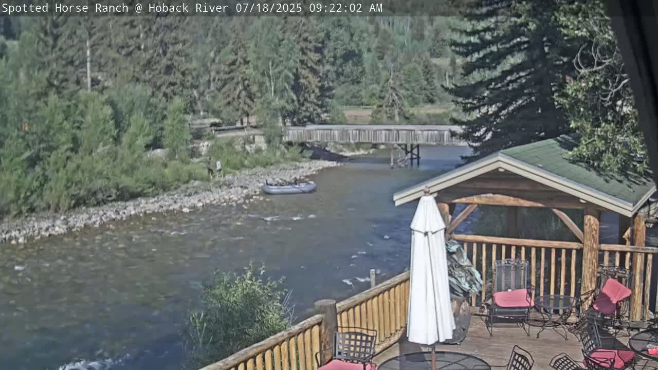 Hoback River View from Spotted Horse Ranch Live Cam - Hoback, Teton, Wyoming, USA