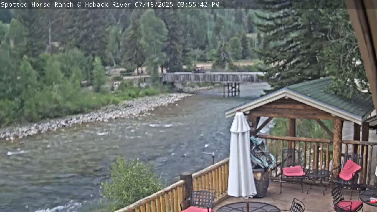 Hoback River View from Spotted Horse Ranch Live Cam - Hoback, Teton, Wyoming, USA