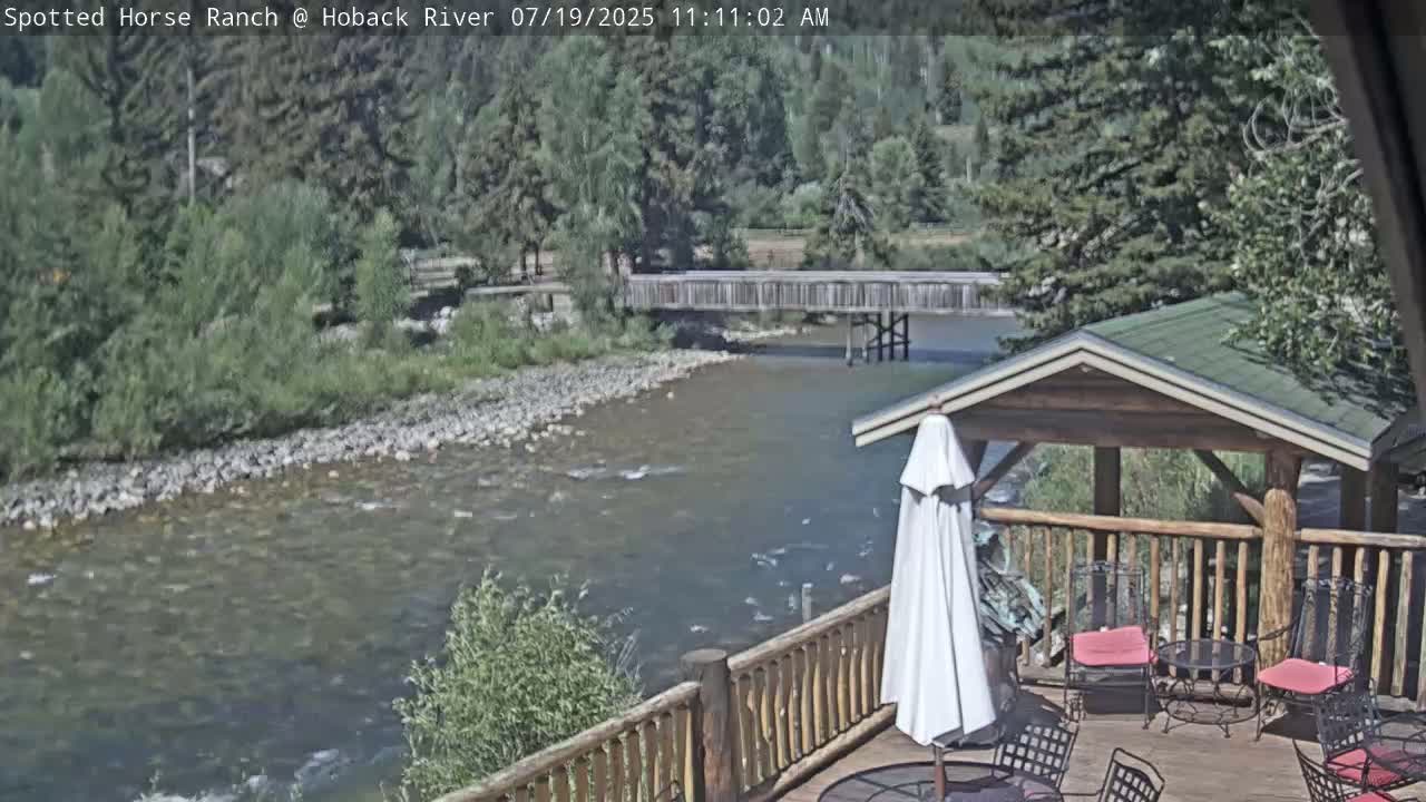 Hoback River View from Spotted Horse Ranch Live Cam - Hoback, Teton, Wyoming, USA