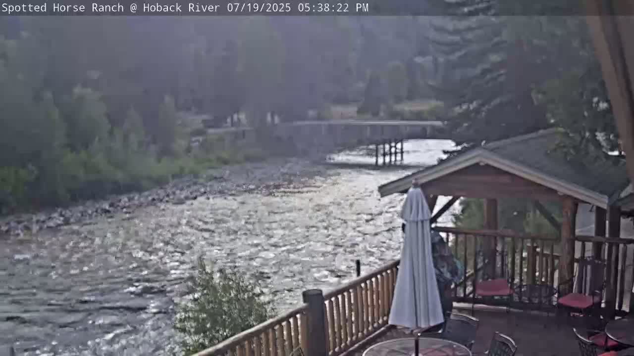 Hoback River View from Spotted Horse Ranch Live Cam - Hoback, Teton, Wyoming, USA