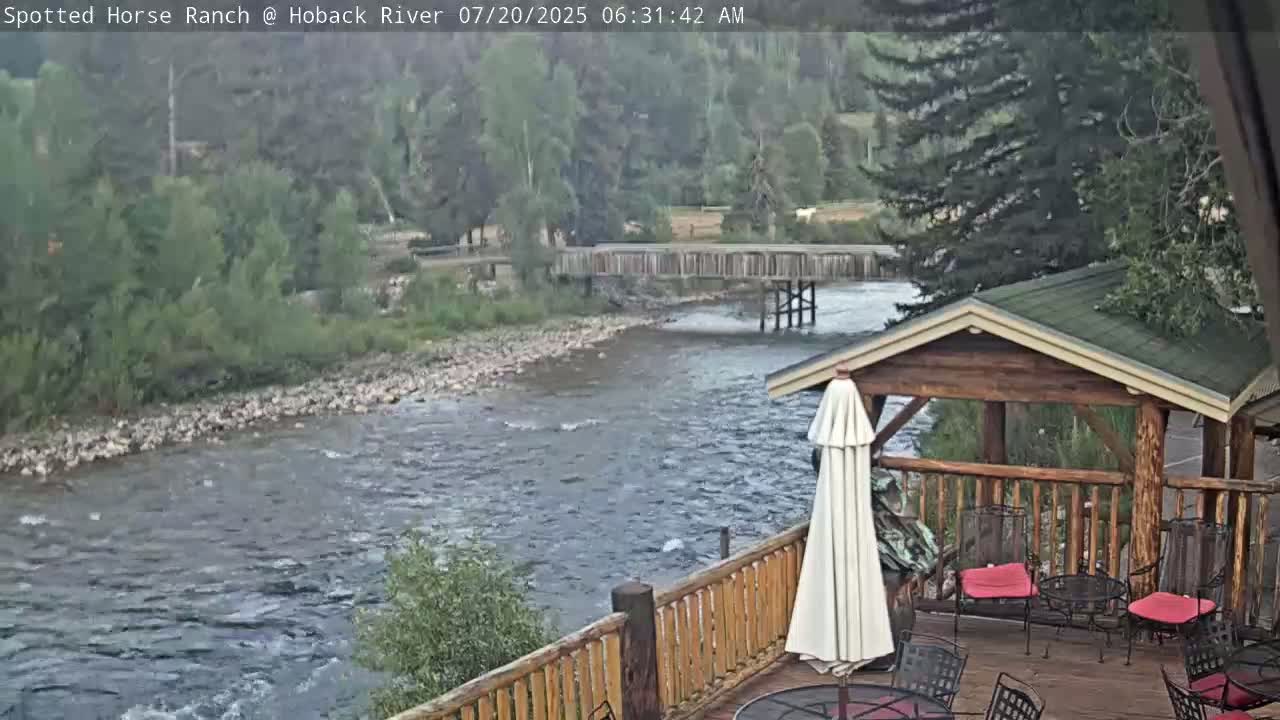 Hoback River View from Spotted Horse Ranch Live Cam - Hoback, Teton, Wyoming, USA