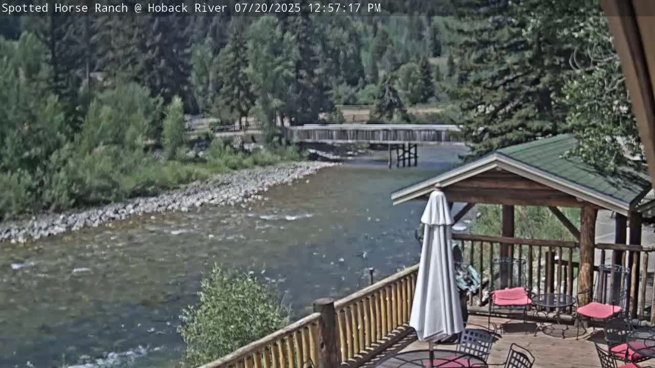 Hoback River View from Spotted Horse Ranch Live Cam - Hoback, Teton, Wyoming, USA