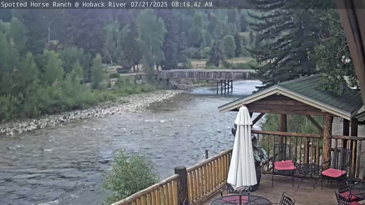 Hoback River View from Spotted Horse Ranch Live Cam - Hoback, Teton, Wyoming, USA