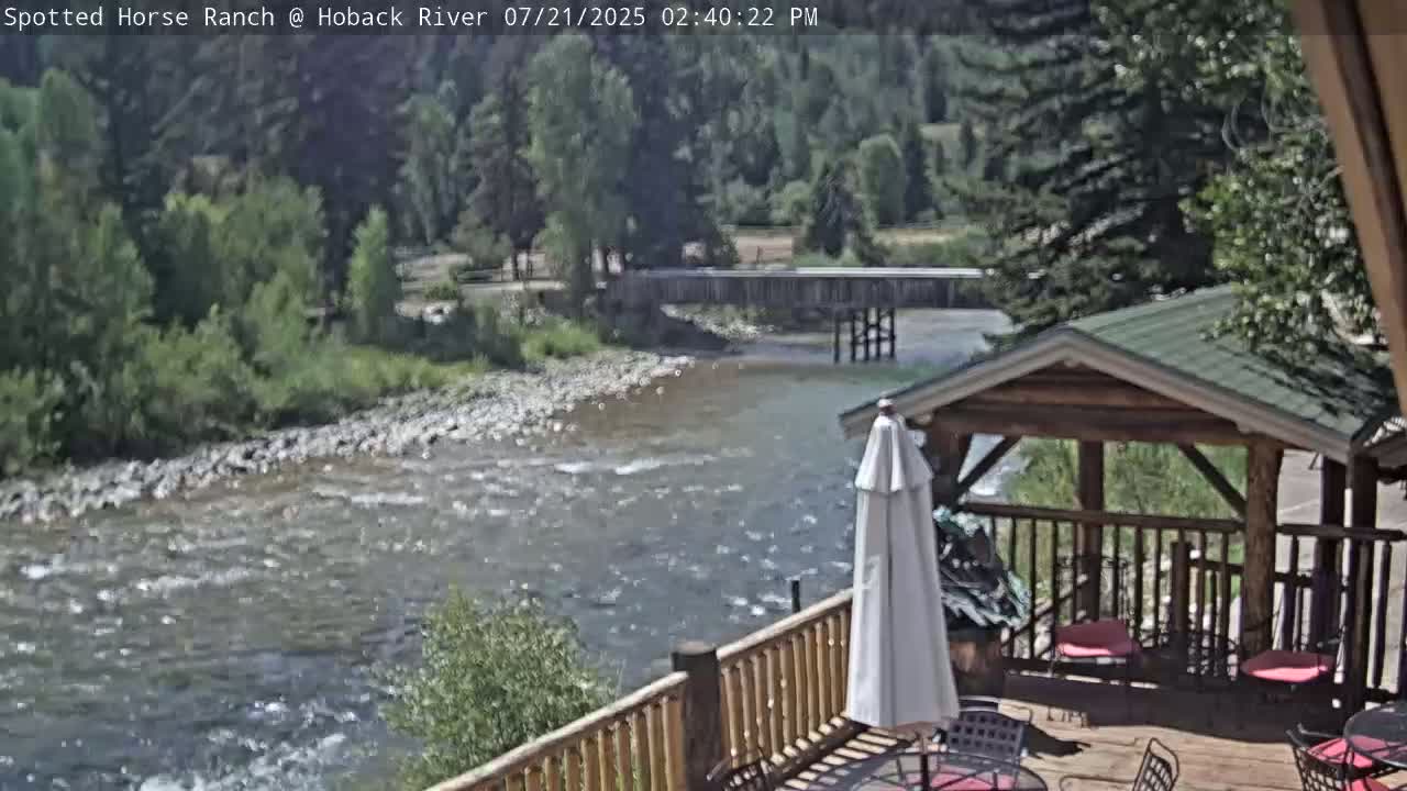 Hoback River View from Spotted Horse Ranch Live Cam - Hoback, Teton, Wyoming, USA