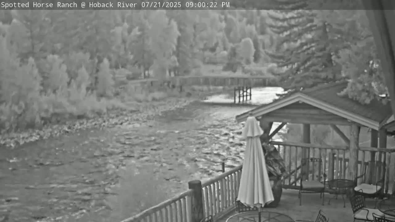 Hoback River View from Spotted Horse Ranch Live Cam - Hoback, Teton, Wyoming, USA