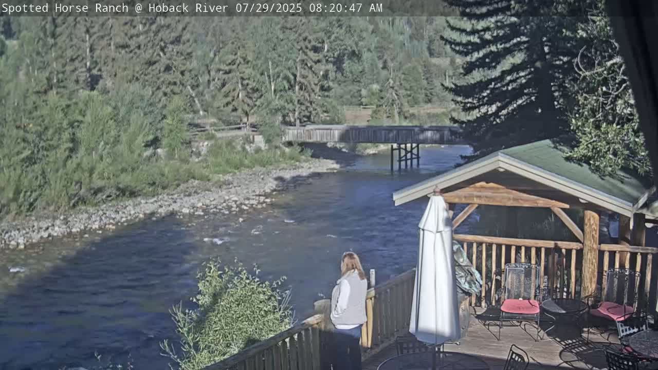 Hoback River View from Spotted Horse Ranch Live Cam - Hoback, Teton, Wyoming, USA