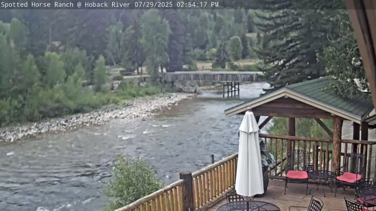 Hoback River View from Spotted Horse Ranch Live Cam - Hoback, Teton, Wyoming, USA