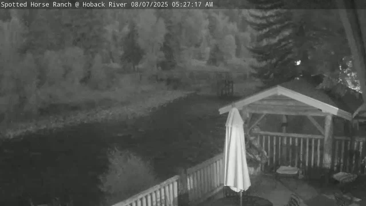 Hoback River View from Spotted Horse Ranch Live Cam - Hoback, Teton, Wyoming, USA