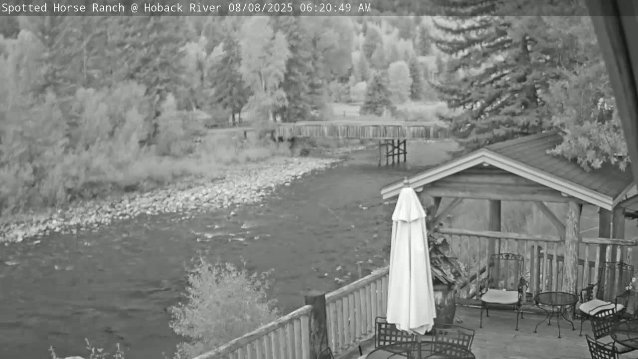 Hoback River View from Spotted Horse Ranch Live Cam - Hoback, Teton, Wyoming, USA