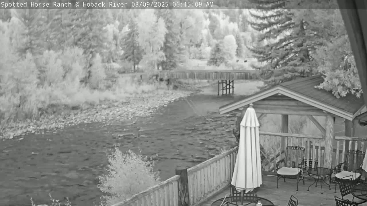 Hoback River View from Spotted Horse Ranch Live Cam - Hoback, Teton, Wyoming, USA