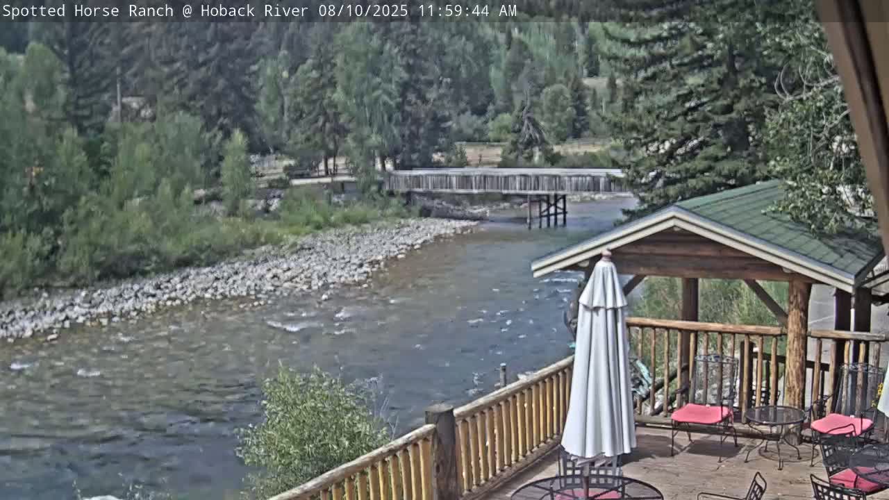 Hoback River View from Spotted Horse Ranch Live Cam - Hoback, Teton, Wyoming, USA