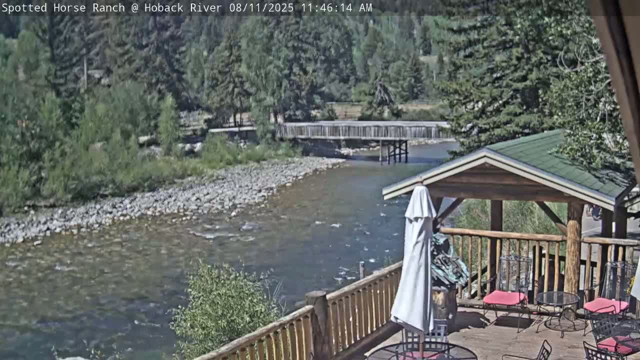 Hoback River View from Spotted Horse Ranch Live Cam - Hoback, Teton, Wyoming, USA