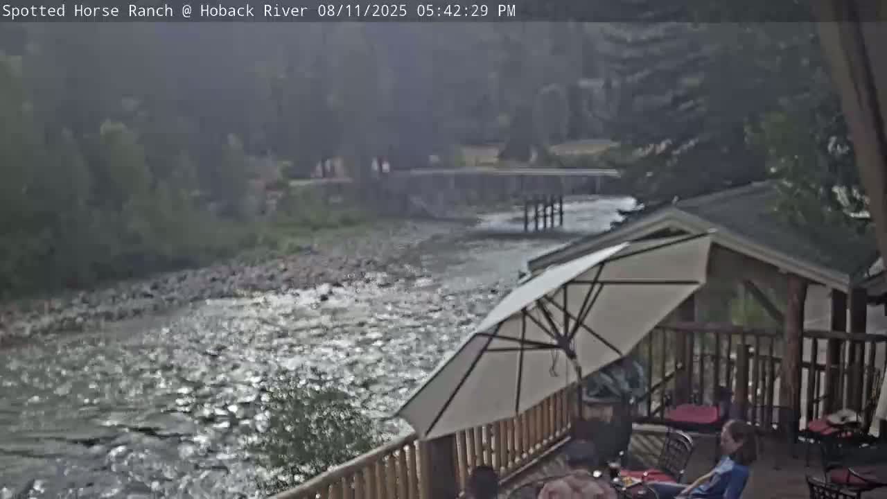 Hoback River View from Spotted Horse Ranch Live Cam - Hoback, Teton, Wyoming, USA