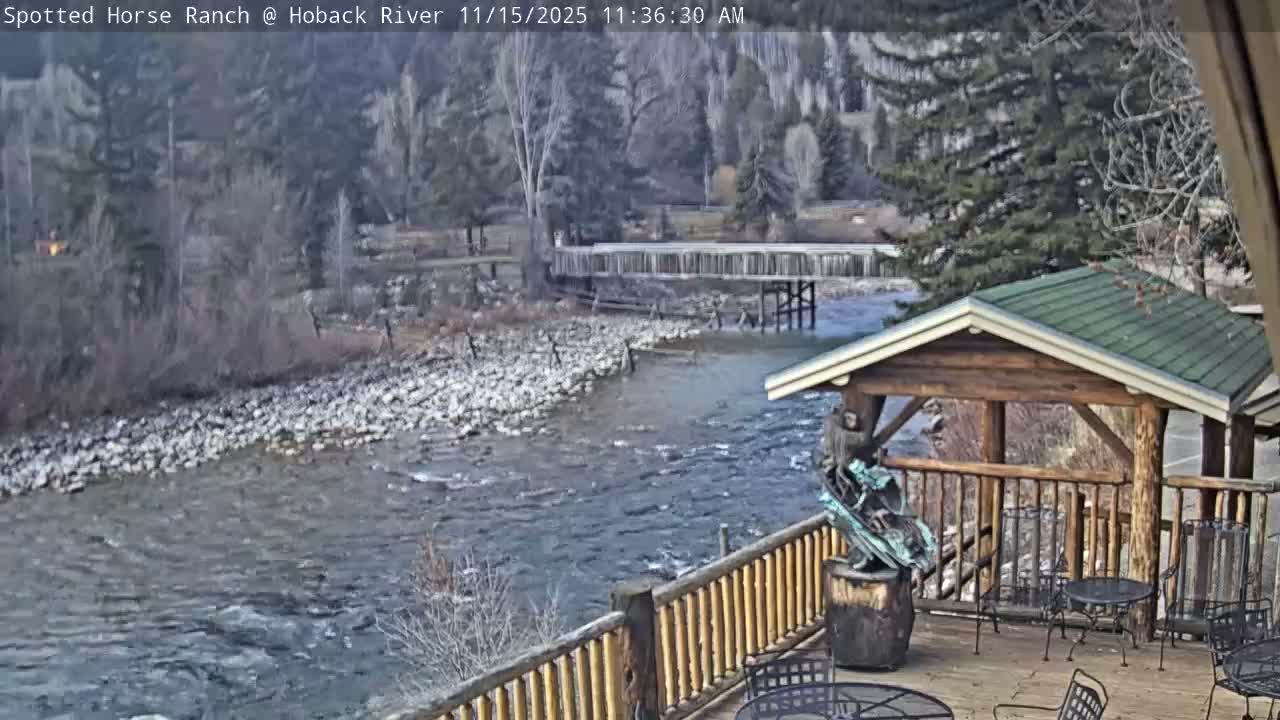 Hoback River View from Spotted Horse Ranch Live Cam - Hoback, Teton, Wyoming, USA