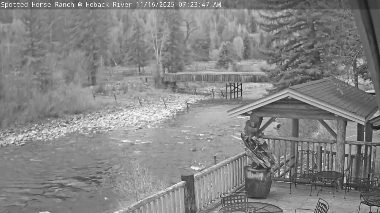 Hoback River View from Spotted Horse Ranch Live Cam - Hoback, Teton, Wyoming, USA