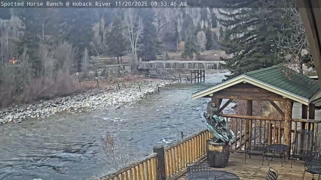 Hoback River View from Spotted Horse Ranch Live Cam - Hoback, Teton, Wyoming, USA