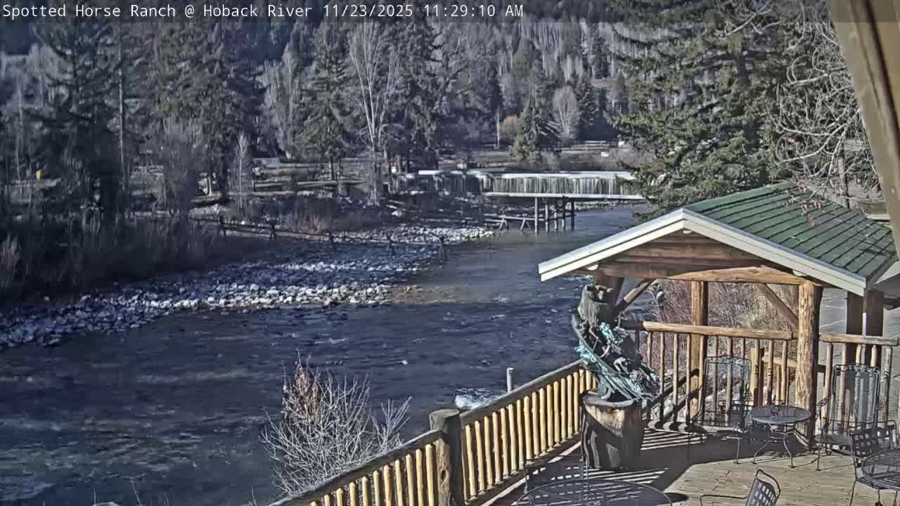 Hoback River View from Spotted Horse Ranch Live Cam - Hoback, Teton, Wyoming, USA