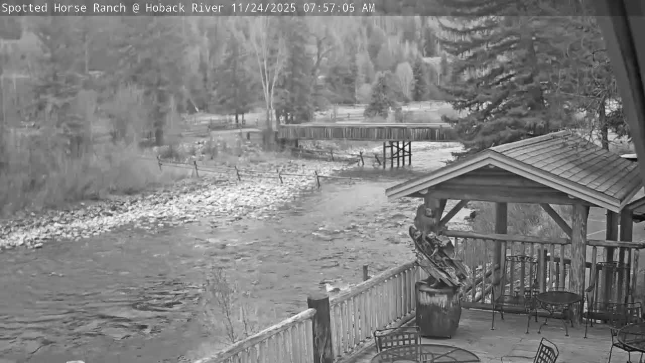 Hoback River View from Spotted Horse Ranch Live Cam - Hoback, Teton, Wyoming, USA