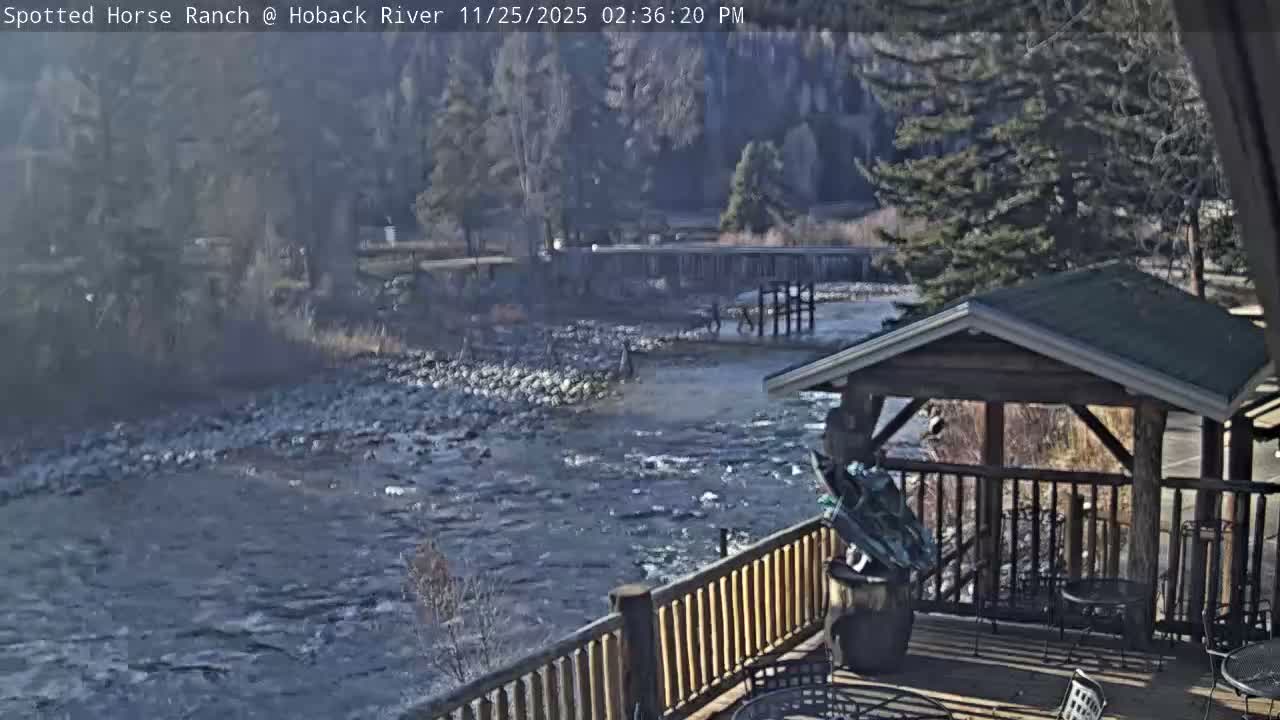 Hoback River View from Spotted Horse Ranch Live Cam - Hoback, Teton, Wyoming, USA
