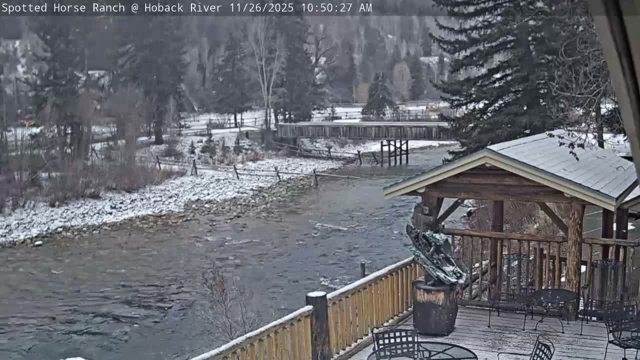 Hoback River View from Spotted Horse Ranch Live Cam - Hoback, Teton, Wyoming, USA