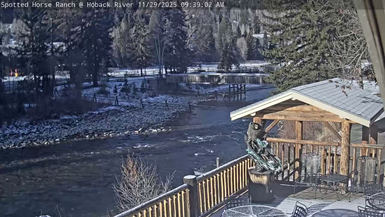 Hoback River View from Spotted Horse Ranch Live Cam - Hoback, Teton, Wyoming, USA