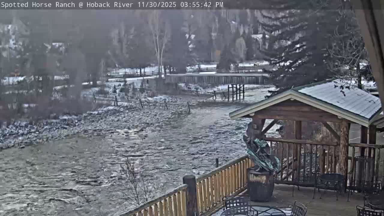 Hoback River View from Spotted Horse Ranch Live Cam - Hoback, Teton, Wyoming, USA