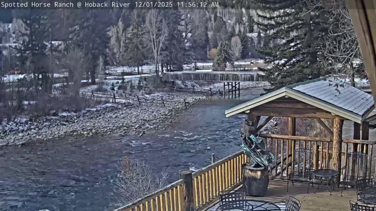 Hoback River View from Spotted Horse Ranch Live Cam - Hoback, Teton, Wyoming, USA