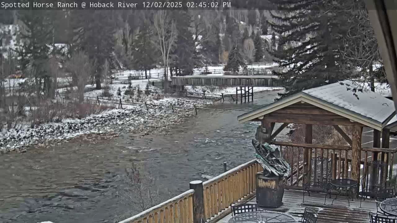 Hoback River View from Spotted Horse Ranch Live Cam - Hoback, Teton, Wyoming, USA