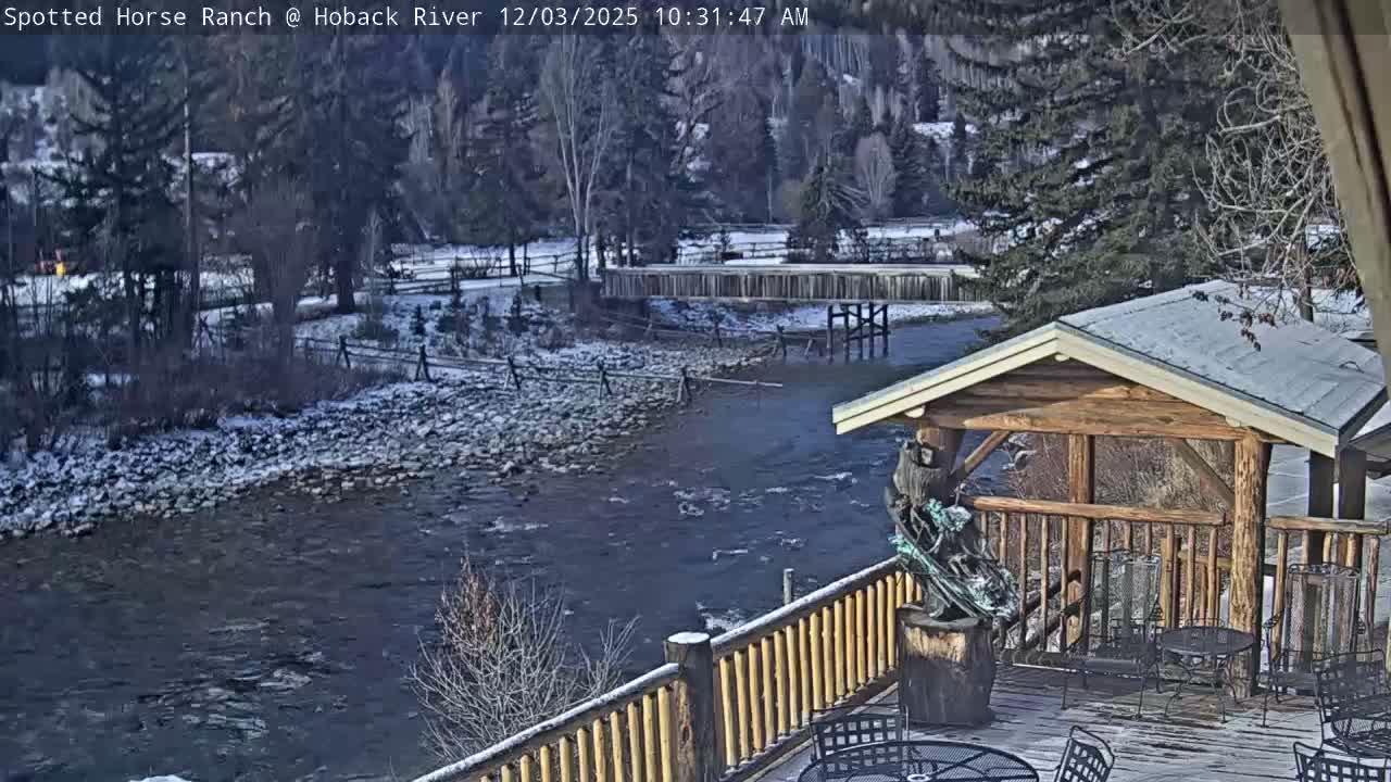 Hoback River View from Spotted Horse Ranch Live Cam - Hoback, Teton, Wyoming, USA