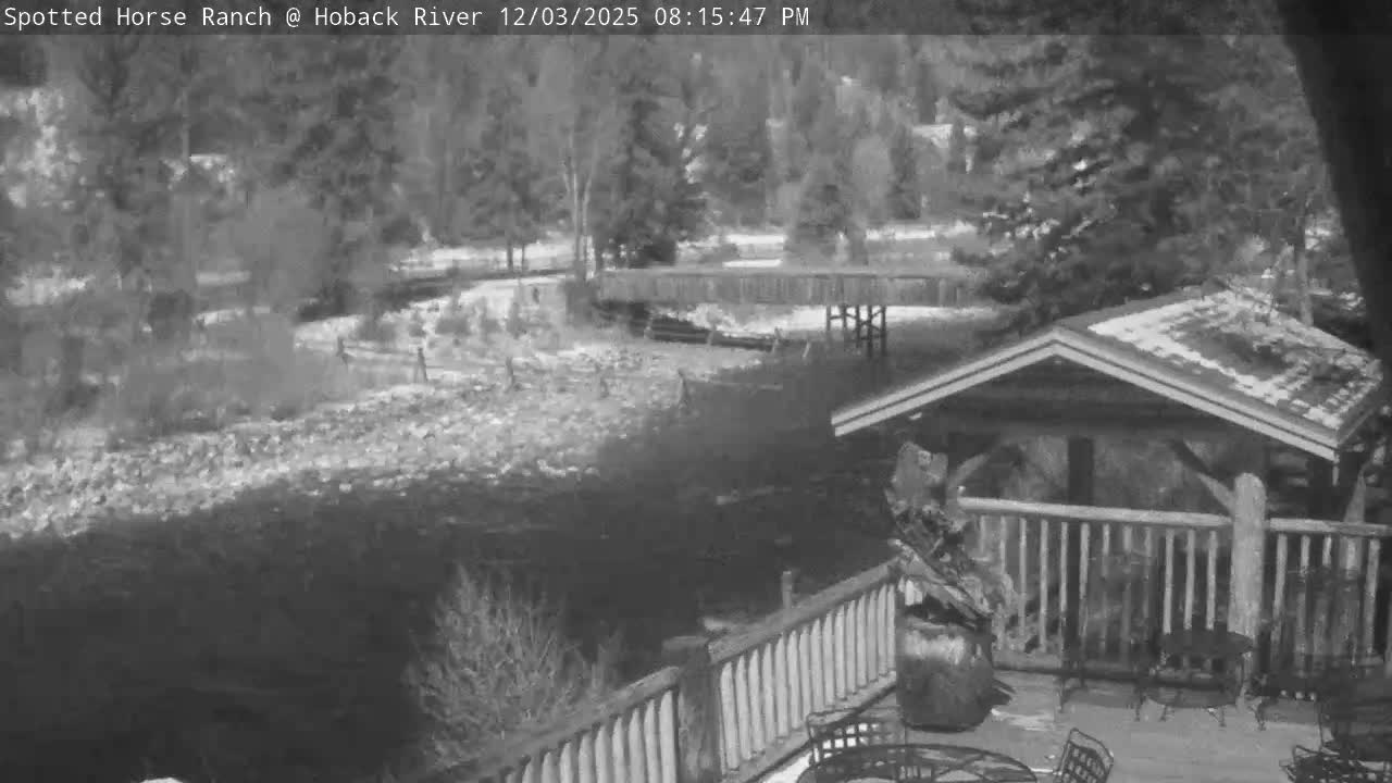 Hoback River View from Spotted Horse Ranch Live Cam - Hoback, Teton, Wyoming, USA