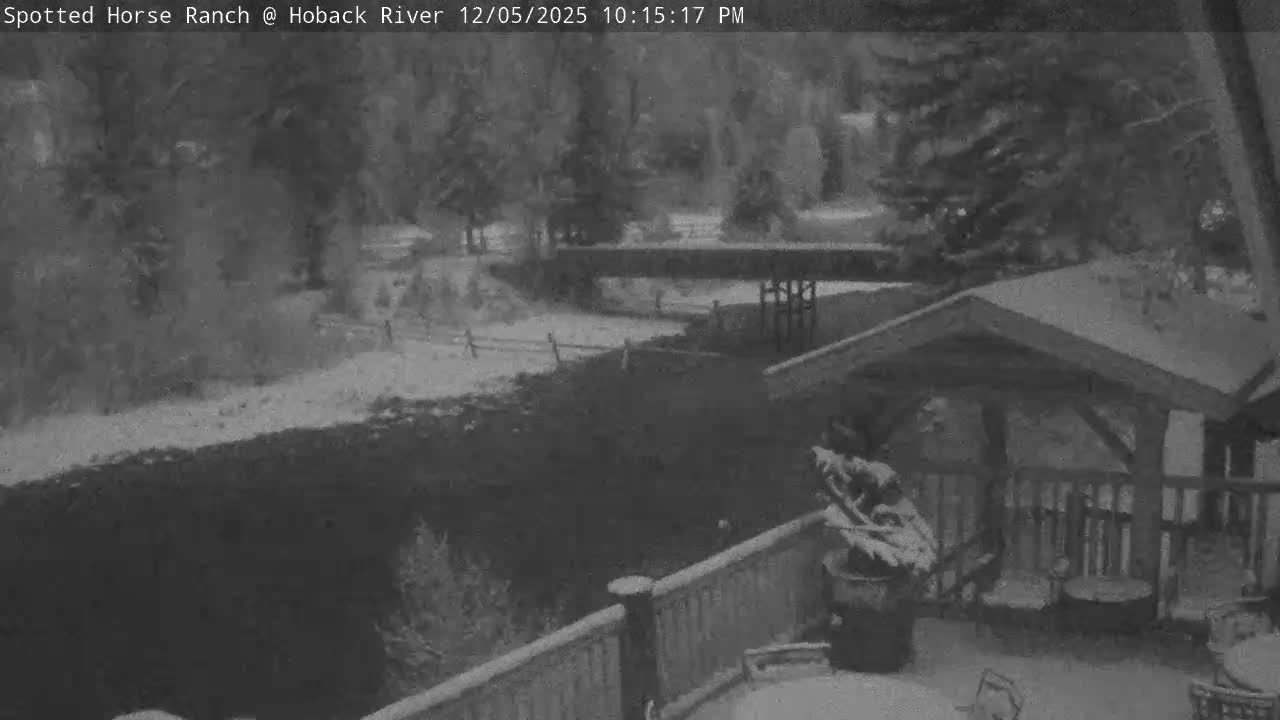 Hoback River View from Spotted Horse Ranch Live Cam - Hoback, Teton, Wyoming, USA