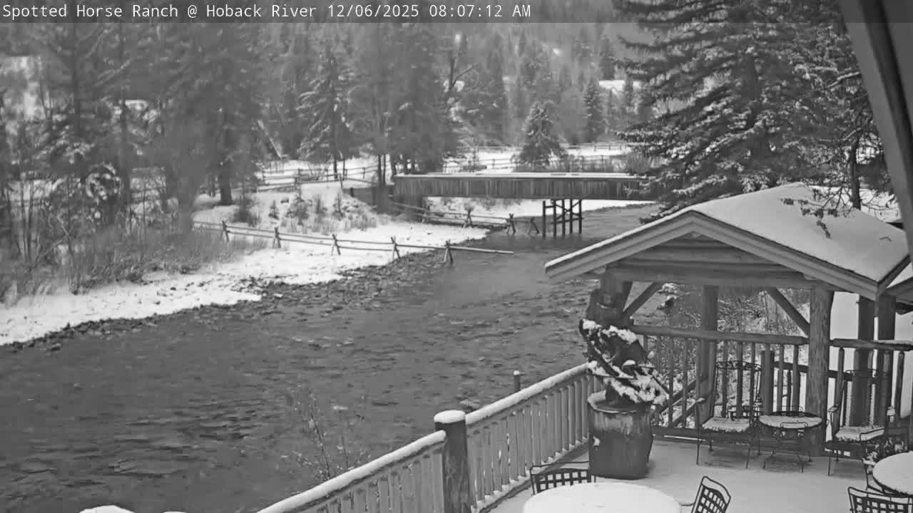 Hoback River View from Spotted Horse Ranch Live Cam - Hoback, Teton, Wyoming, USA
