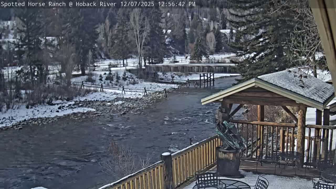 Hoback River View from Spotted Horse Ranch Live Cam - Hoback, Teton, Wyoming, USA