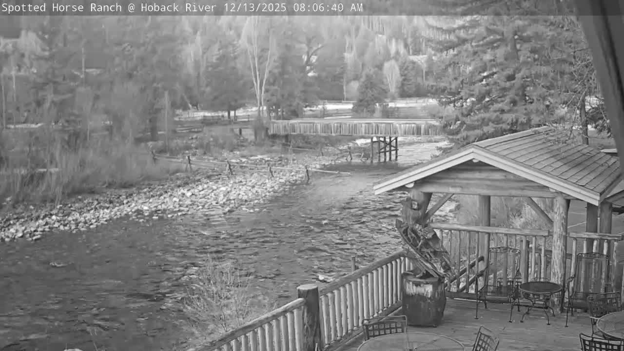 Hoback River View from Spotted Horse Ranch Live Cam - Hoback, Teton, Wyoming, USA
