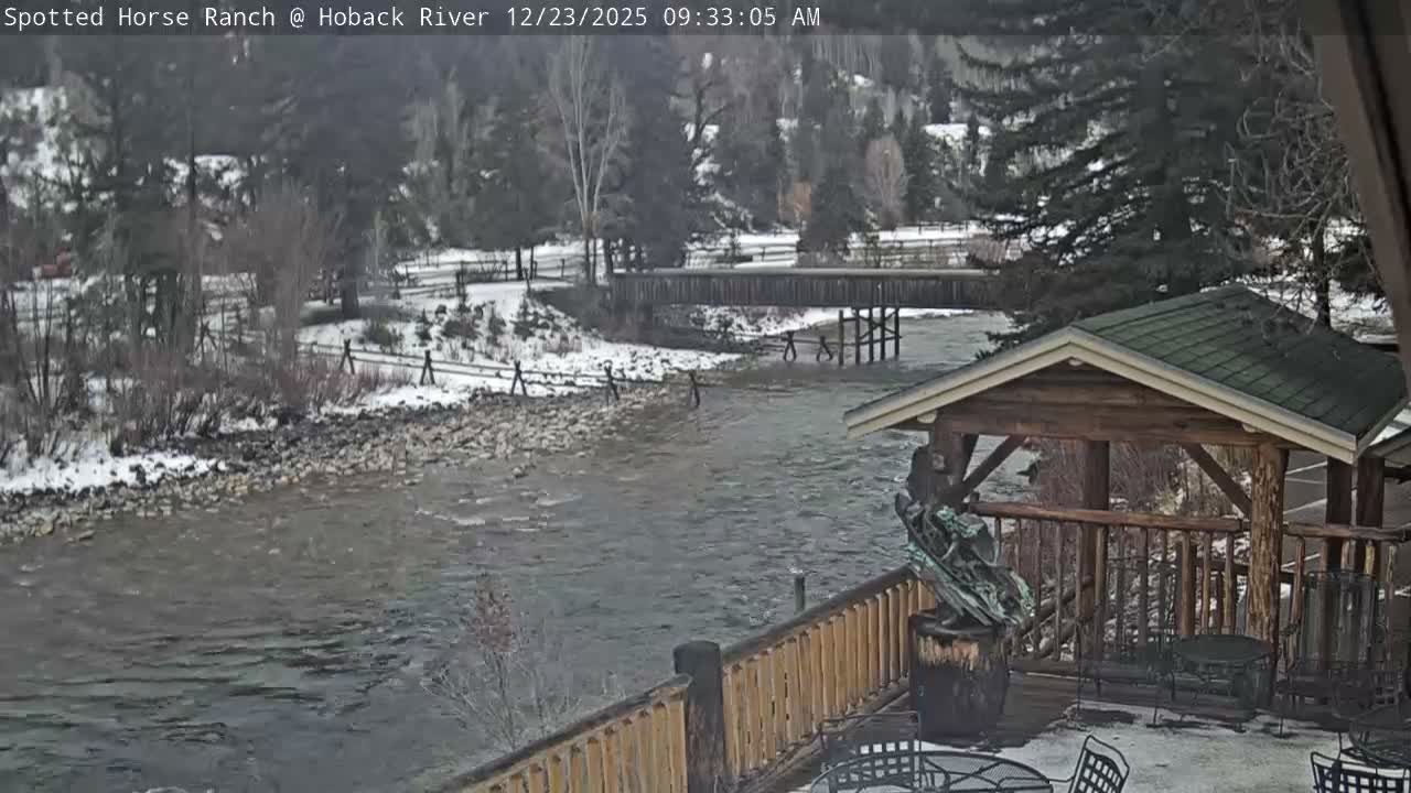 Hoback River View from Spotted Horse Ranch Live Cam - Hoback, Teton, Wyoming, USA